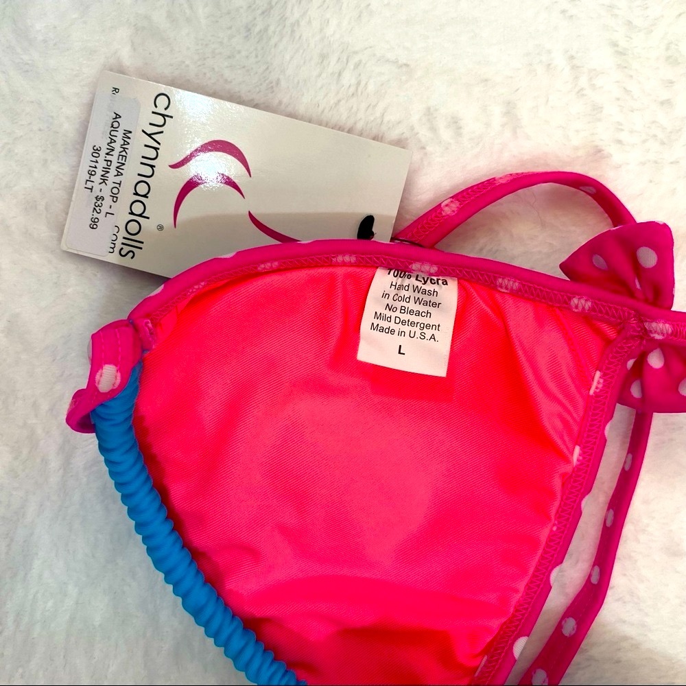 ChynnaDolls Bikini pink polka dot turquoise - Picture 12 of 13
